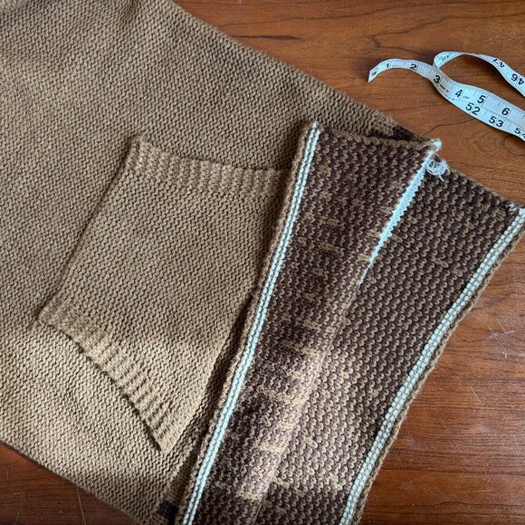 Earthbound Baja Style Hoodie Sweater Brown Knit Boho Size S - Picture 11 of 12